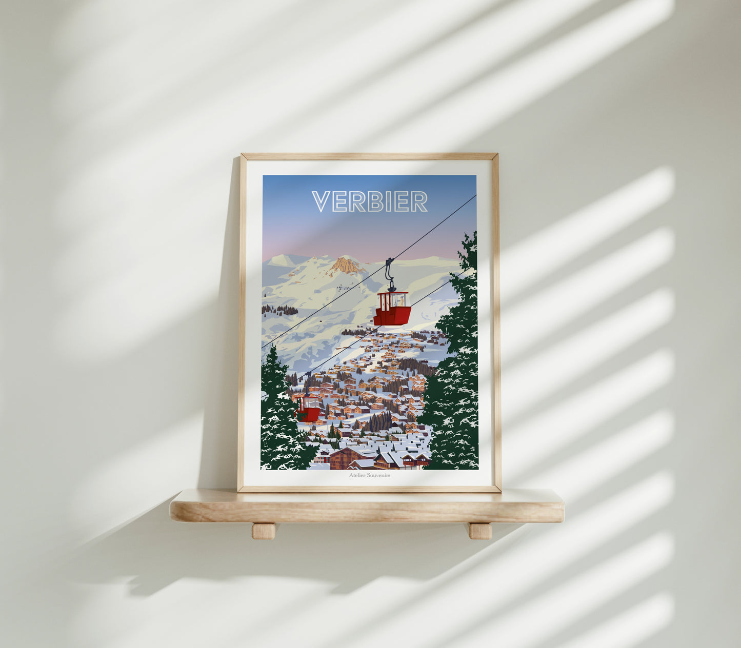Affiche Verbier – Sommets enneigés