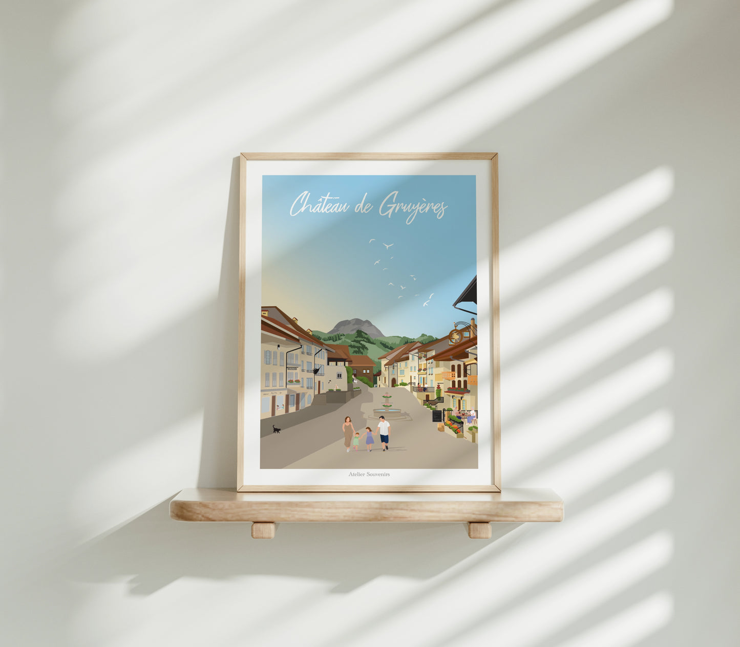 Affiche Fribourg - Château de Gruyères