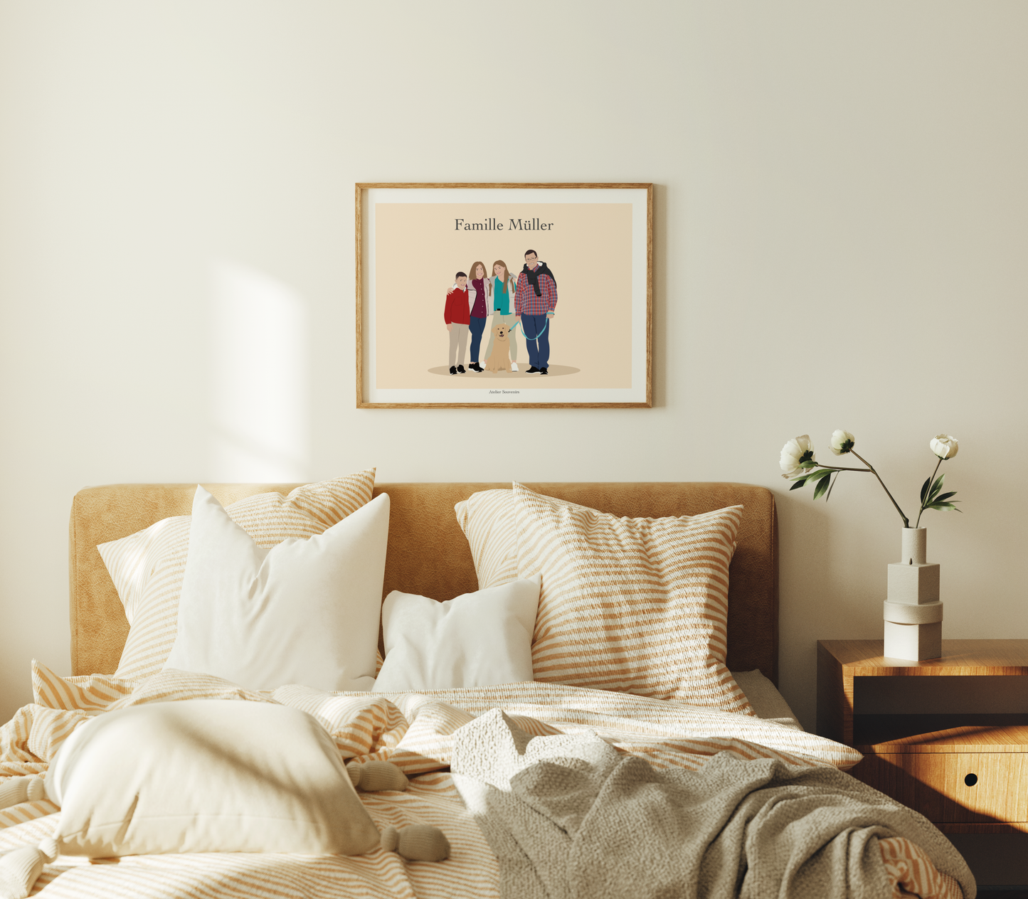 Affiche Personnalisée de Votre Portrait de Famille - Format 30x40cm