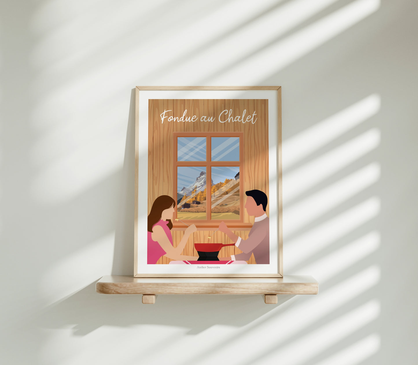 Affiche Spécialités culinaires suisses - La Fondue