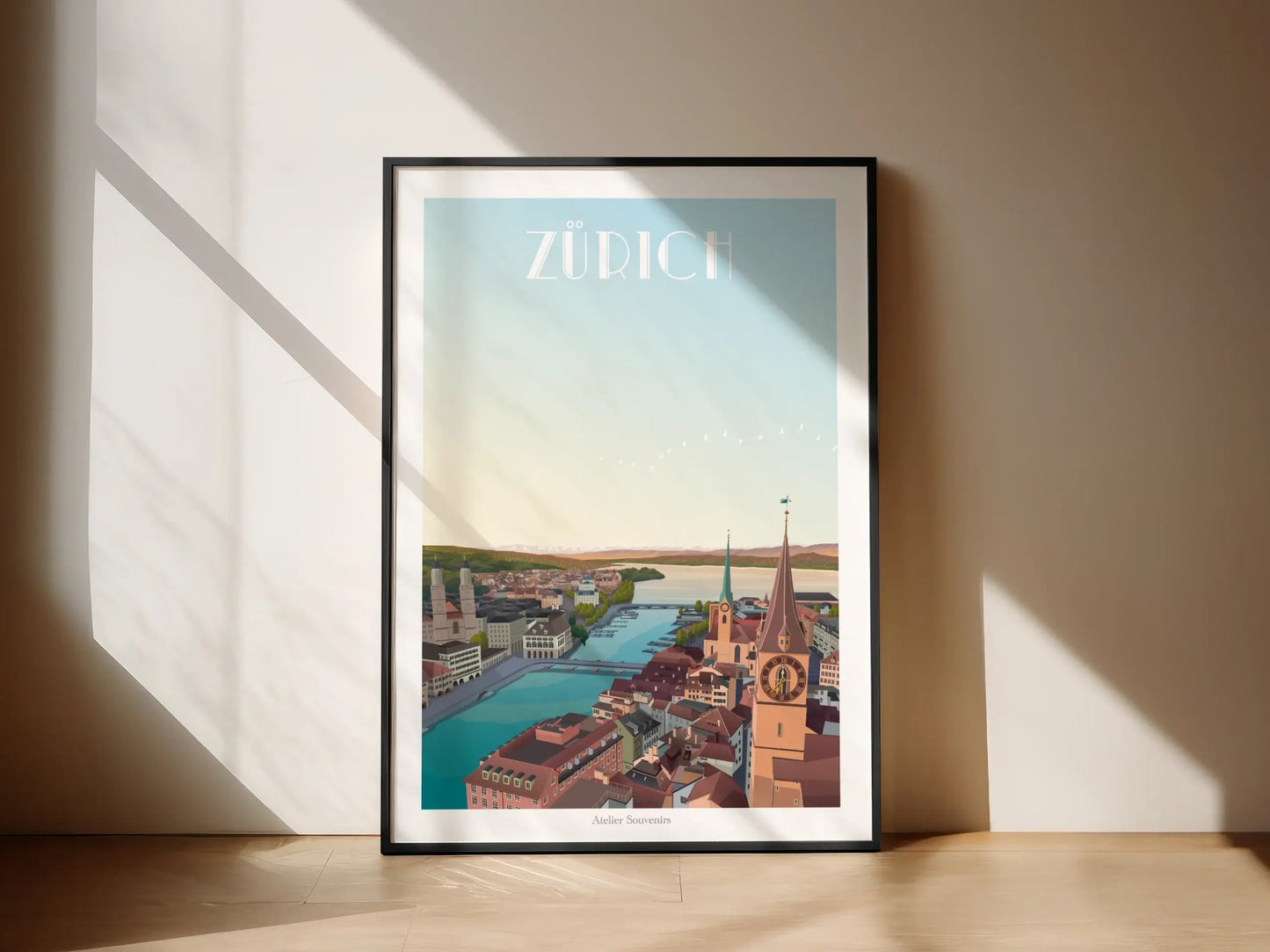 Affiche Zürich - Cité sur la Limmat