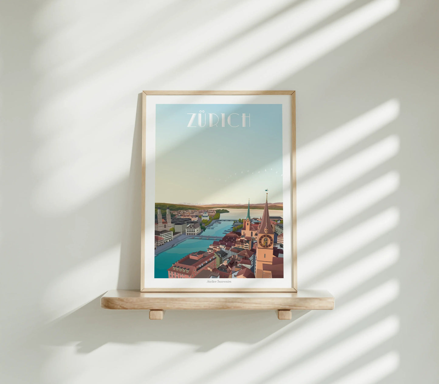 Affiche Zürich - Cité sur la Limmat