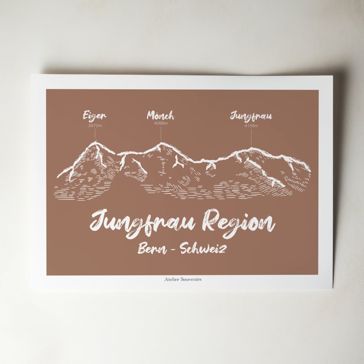 Affiche Jungfrau Region – Trio majestueux