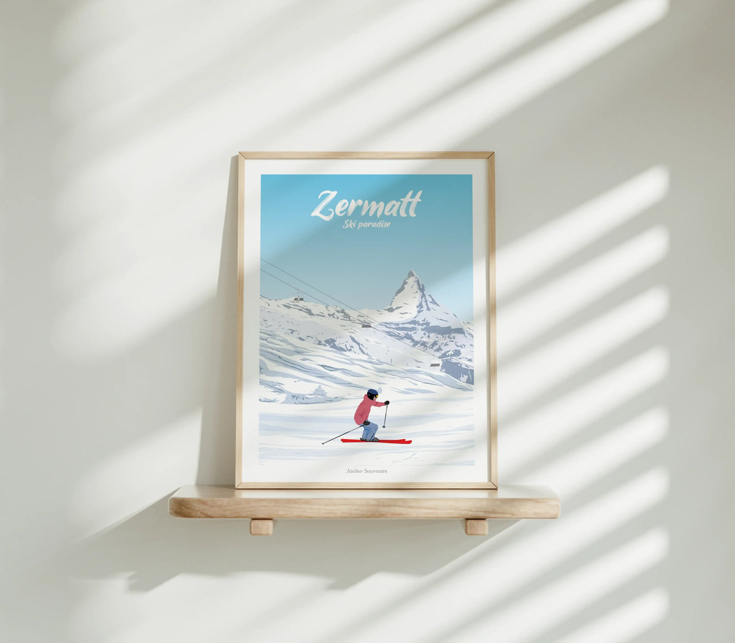 Affiche Zermatt - Ski paradise