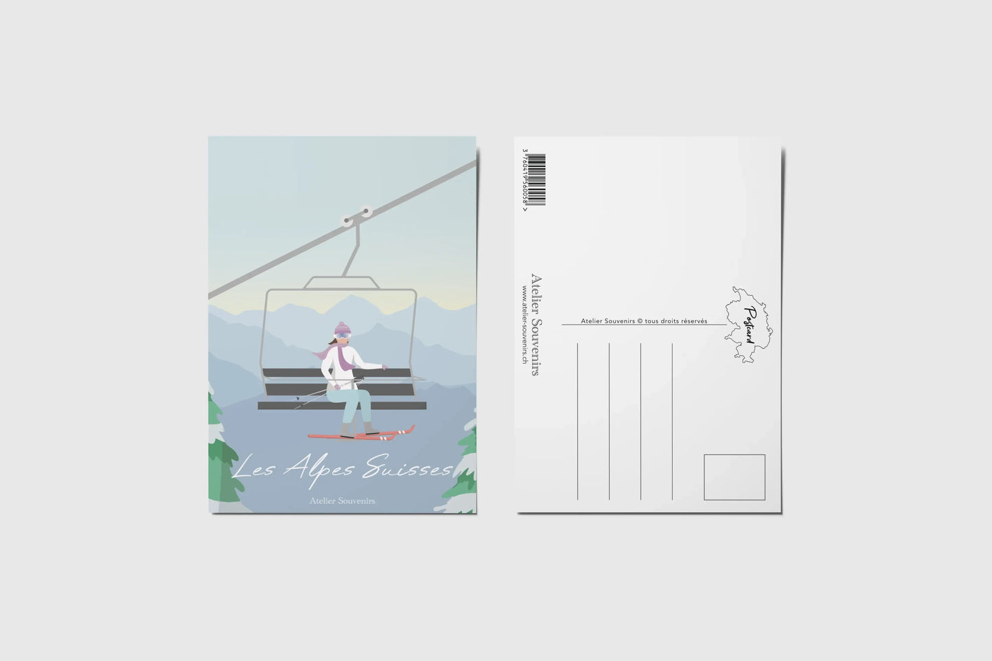 Carte Postale Alpes Suisses - Télésiège