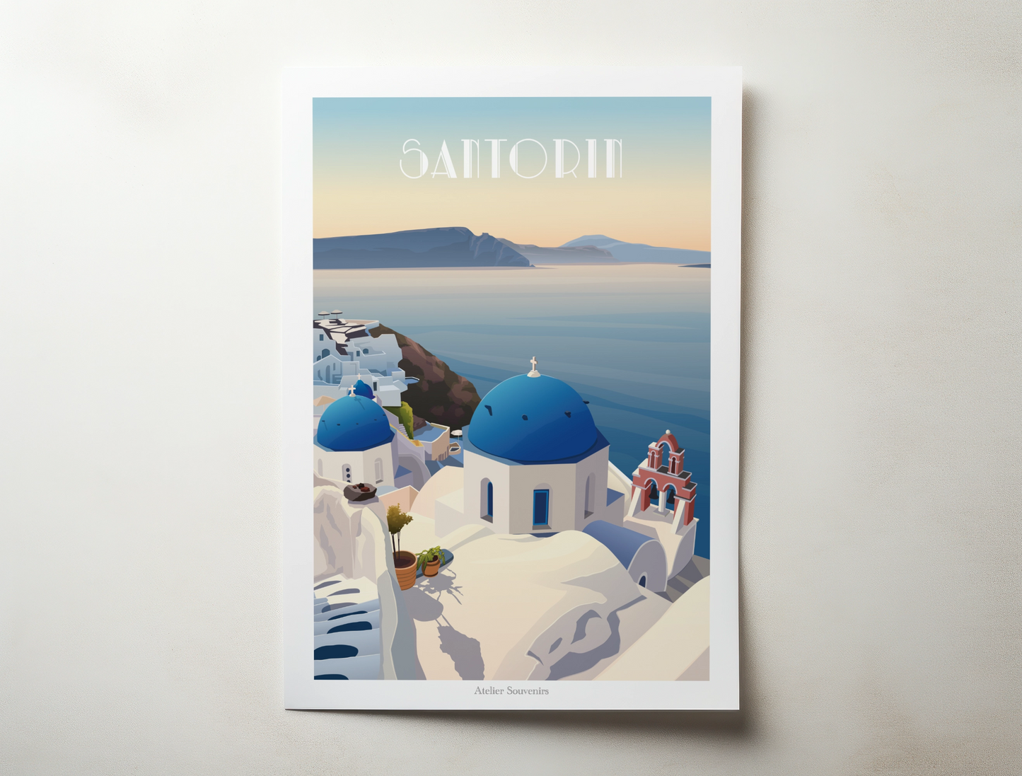 Affiche Grèce - Île de Santorin