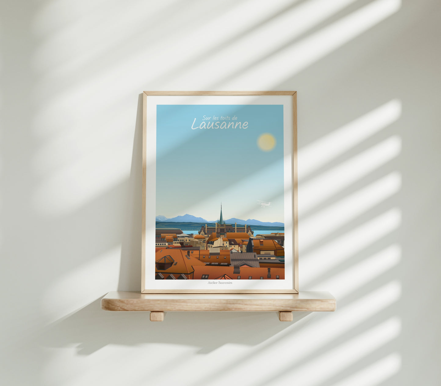 Affiche Lausanne - Sur les toits