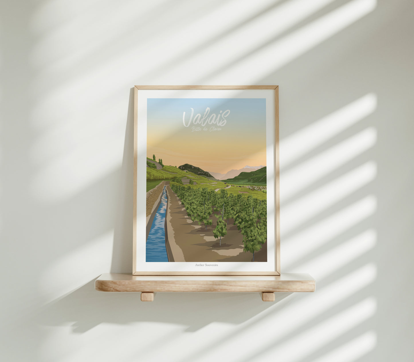 Affiche Valais Bisse de Clavau