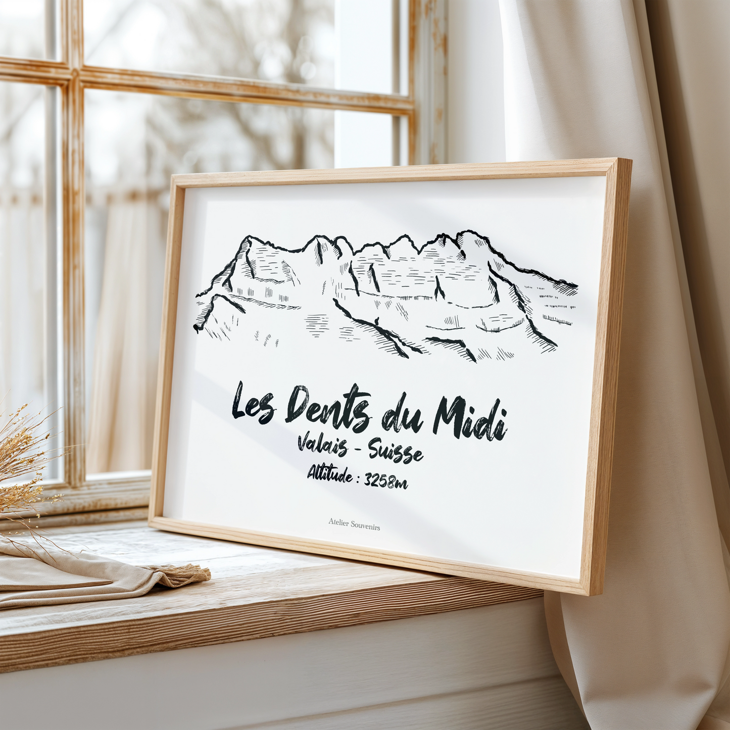 Affiche Les Dents du Midi - Atelier Souvenirs