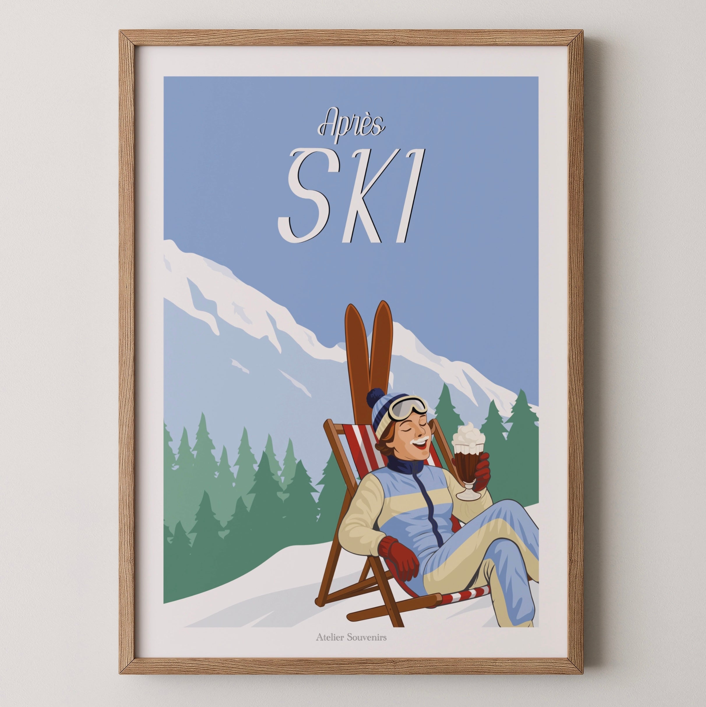 Affiche Voyage Mürren Suisse – Station Alpine Ski Neige, 30x40 Cm, Neuve