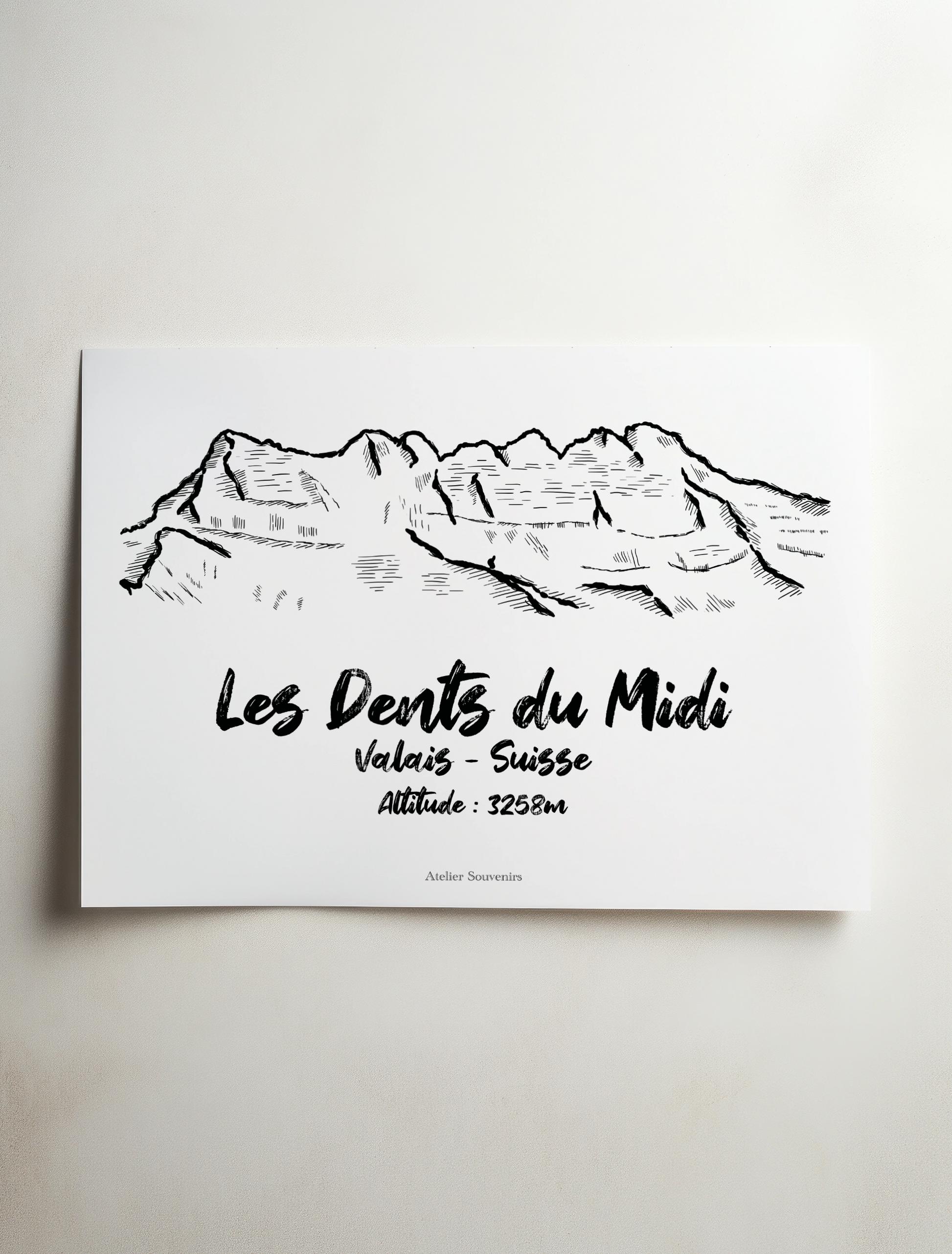 Affiche Les Dents du Midi - Atelier Souvenirs