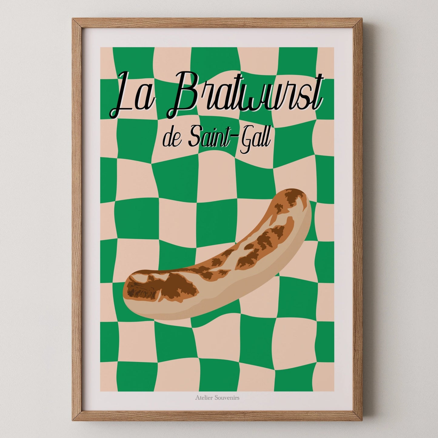 Affiche La Bratwurst de Saint-Gall - Saveurs Helvétiques