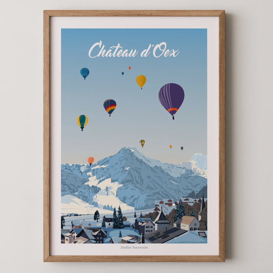 Affiche Vaud - Château d'Oex
