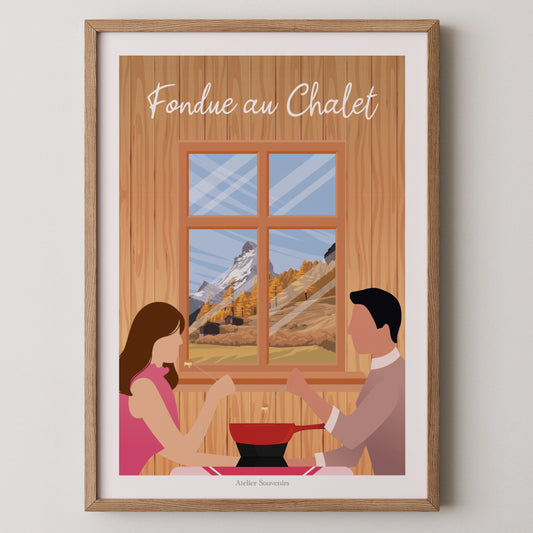 Affiche Spécialités culinaires suisses - La Fondue