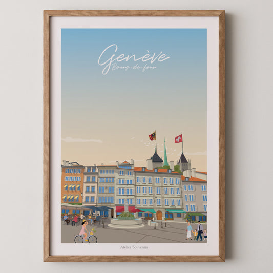 Affiche Genève - Bourg-de-four