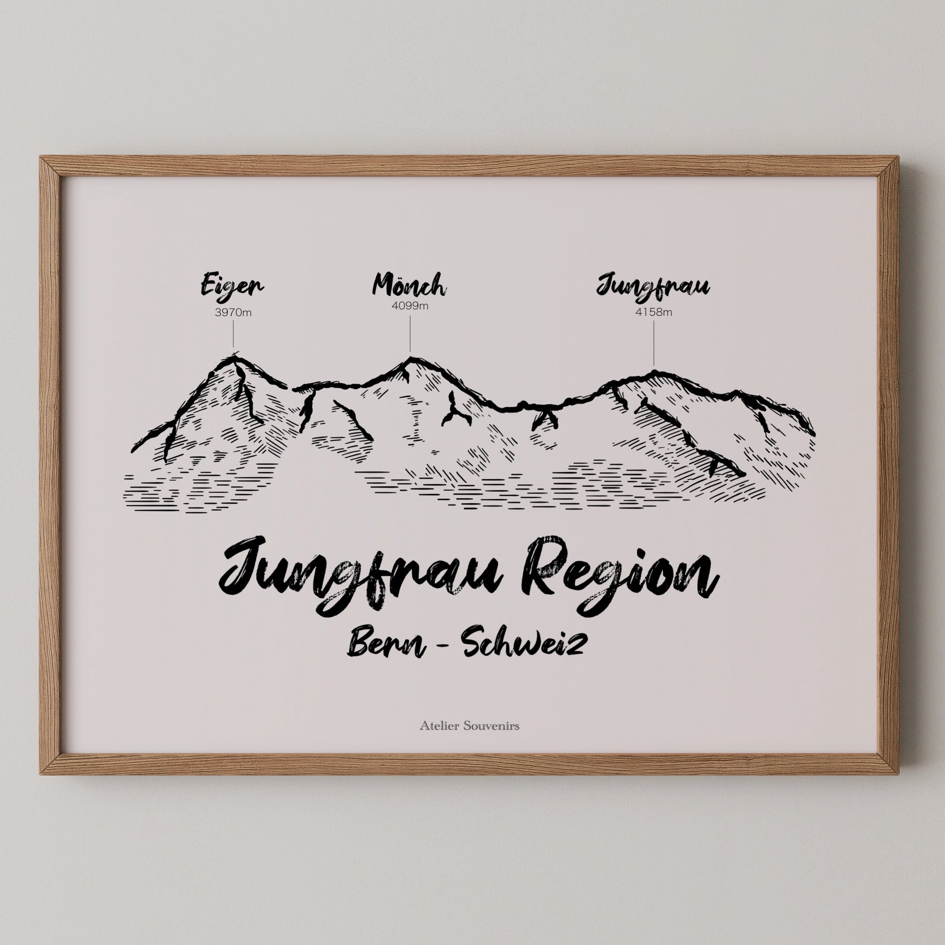 Affiche Jungfrau Region – Trio majestueux