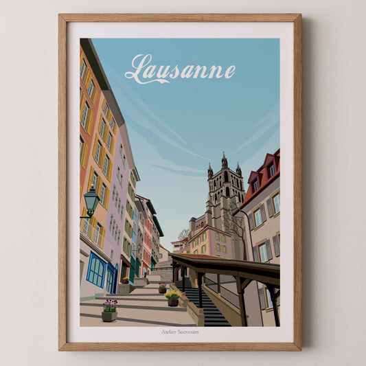 Affiche Lausanne - Vieille-Ville