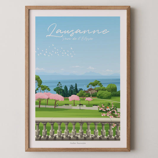 Affiche Lausanne - Parc de l'Elysée