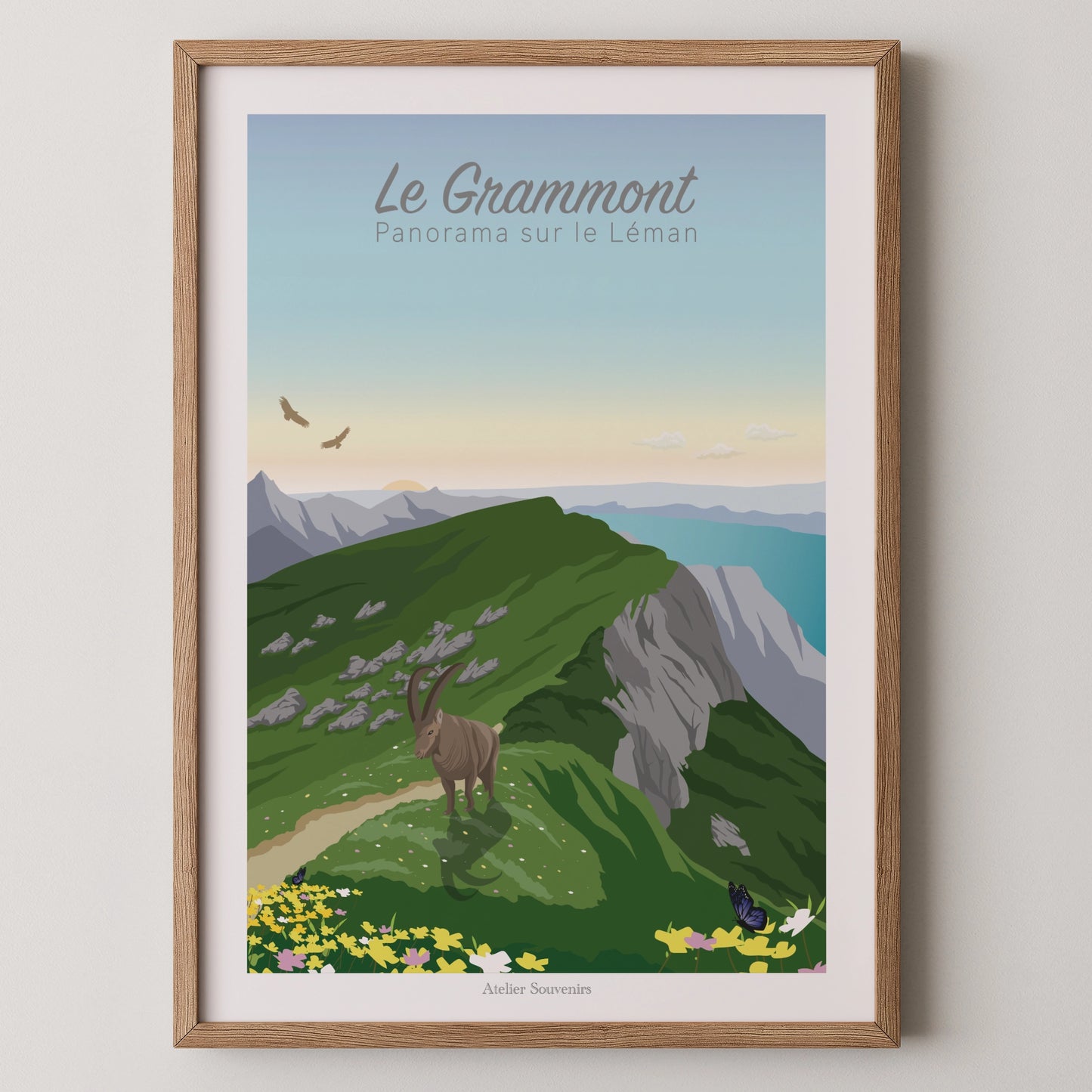 Affiche Le Grammont - Panorama sur le Léman