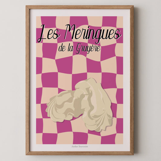 Affiche Les Meringues de la Gruyère- Saveurs Helvétiques