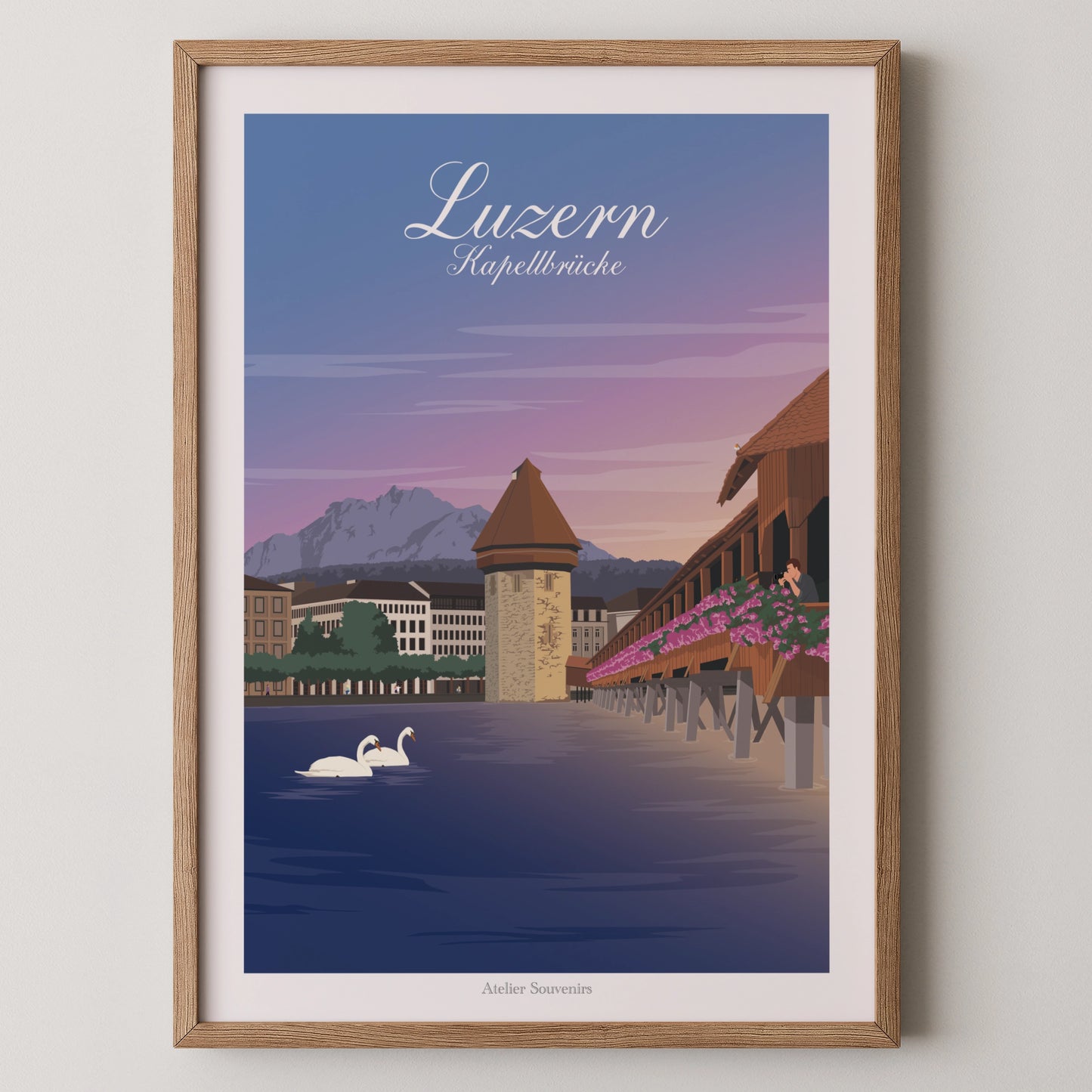 Affiche Luzern - Kapellbrücke