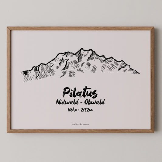 Affiche Pilatus - Sommet emblématique