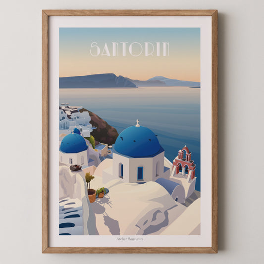 Affiche Grèce - Île de Santorin