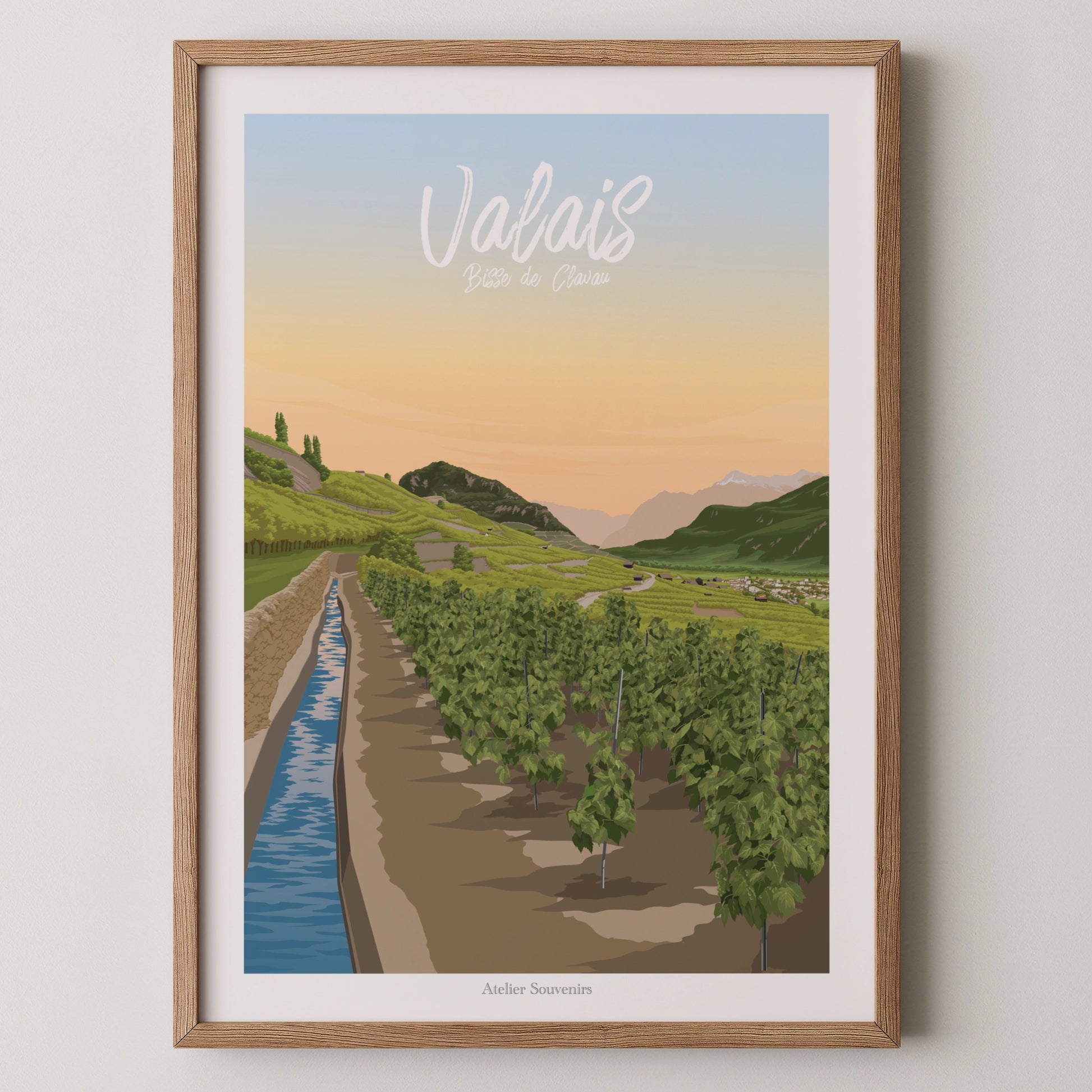 Affiche Valais Bisse de Clavau