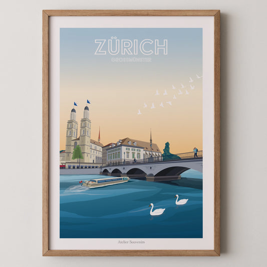 Affiche Zürich - Grossmünster