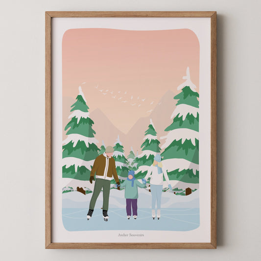Affiche personnalisée - Patinage
