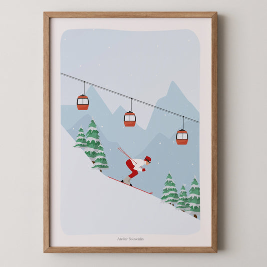 Affiche personnalisée - Ski