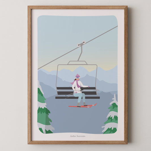 Affiche personnalisée - Télésiège