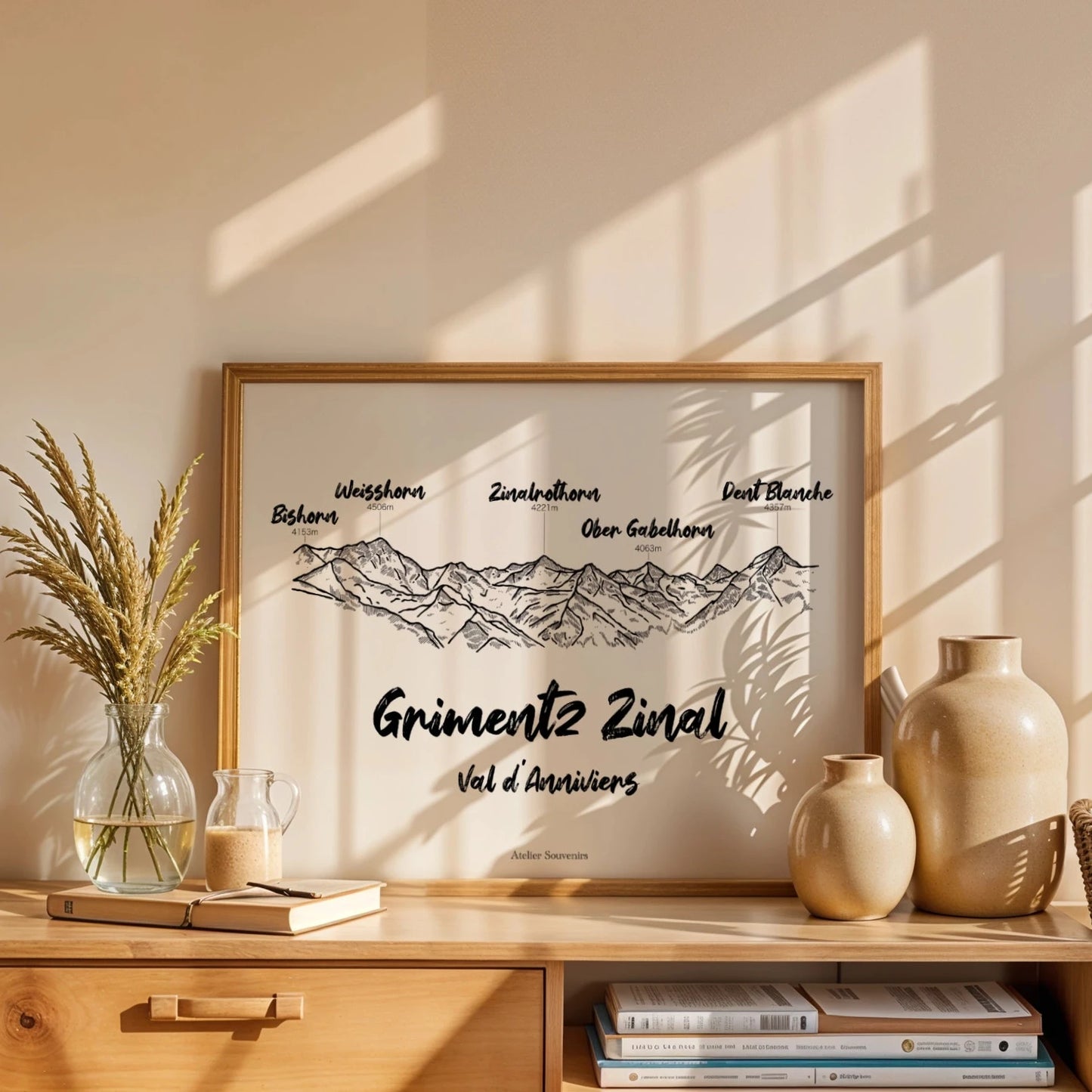 Affiche Grimentz – Couronne impériale | Val d'Anniviers | Atelier Souvenirs