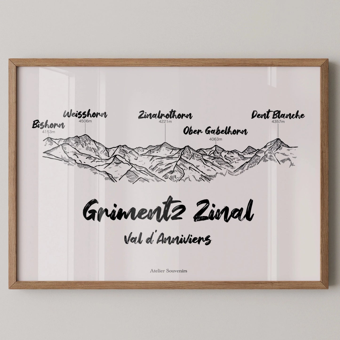 Affiche Grimentz – Couronne impériale | Val d'Anniviers | Atelier Souvenirs