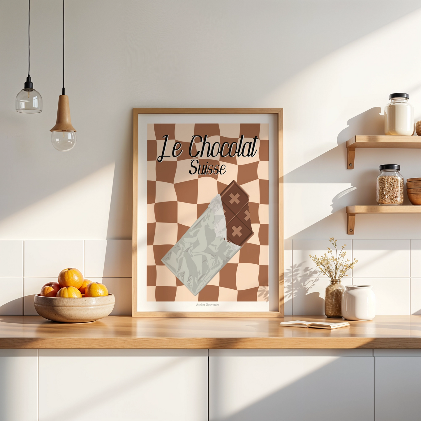 Affiche Le Chocolat Suisse - Saveurs Helvétiques