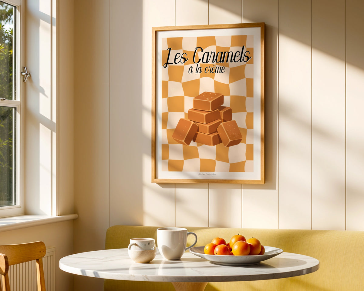 Affiche Les Caramels à la crème - Saveurs Helvétiques