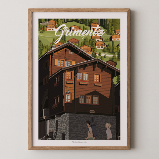 Affiche Grimentz village