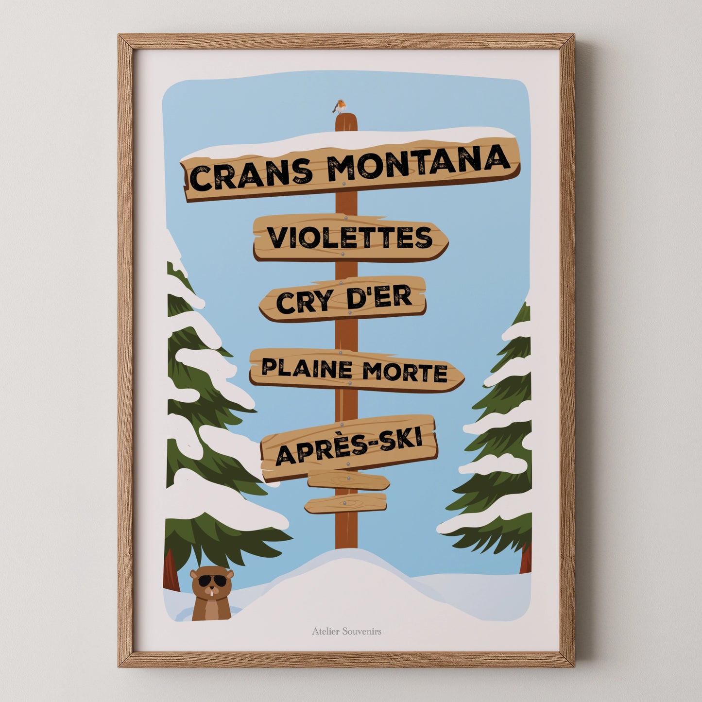 Affiche Les Panneaux Suisses Crans Montana