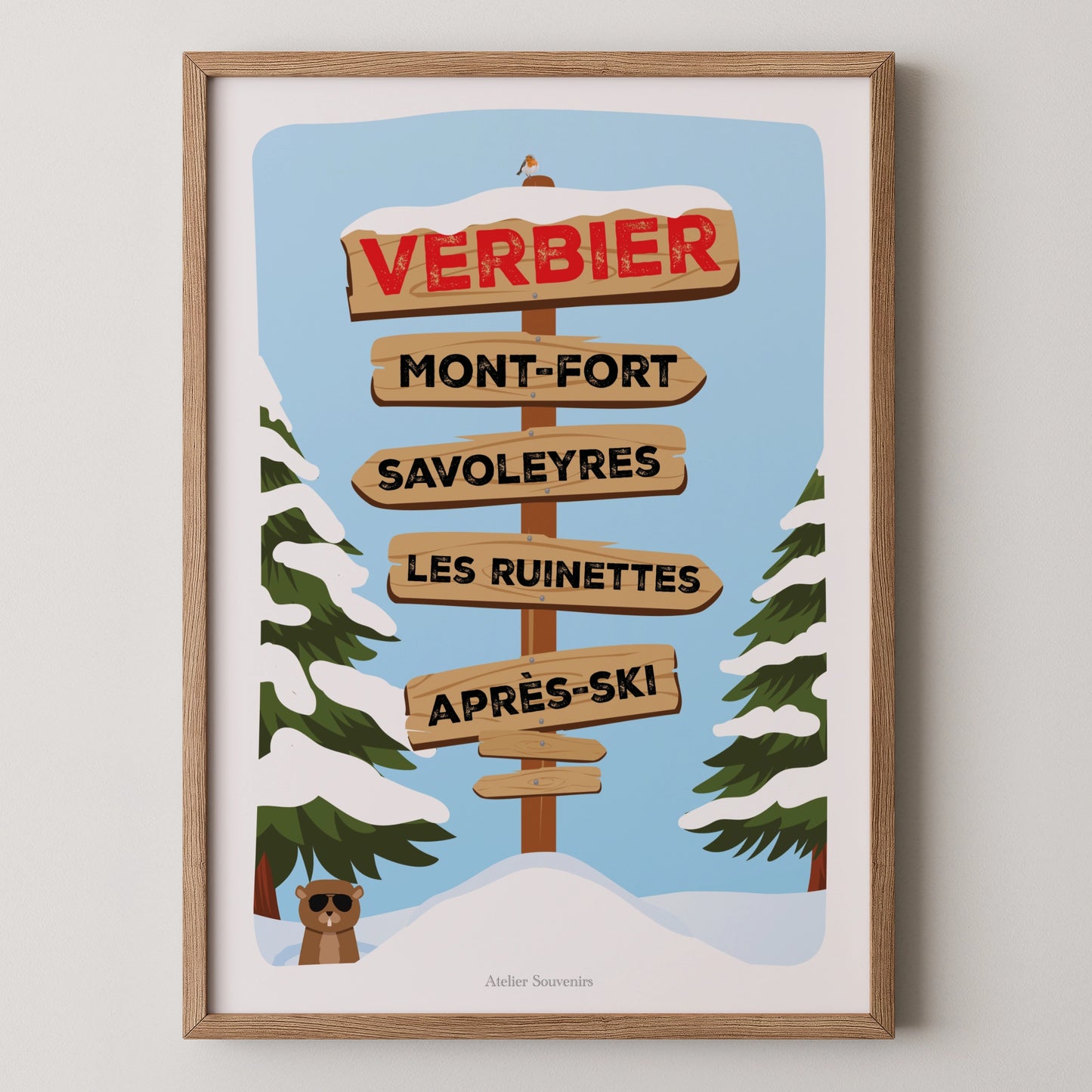 Affiche Les Panneaux Suisses Verbier