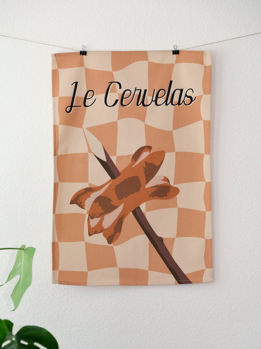 Torchon de cuisine en coton bio – Le Cervelas