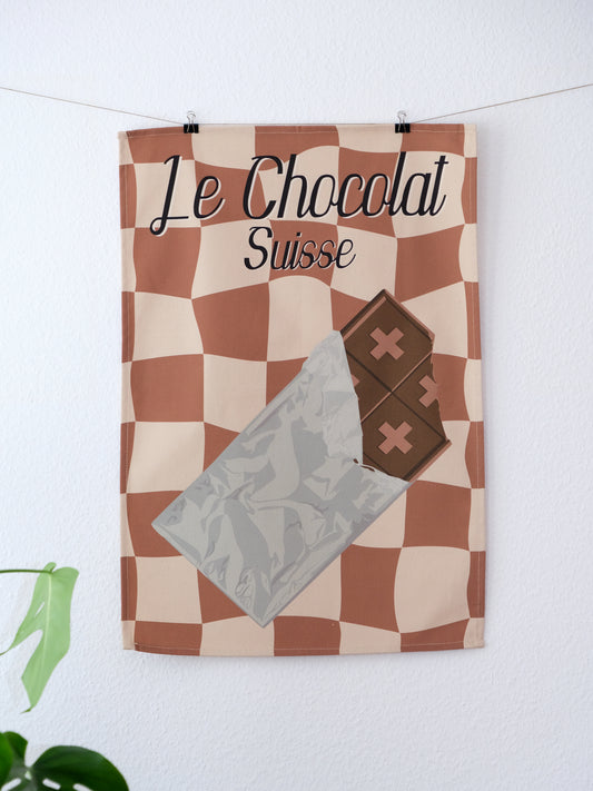 Torchon de cuisine en coton bio – Le Chocolat Suisse