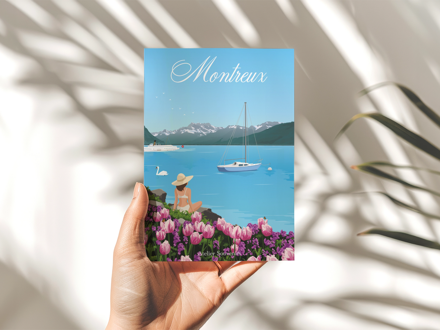 Postkarte Montreux - Ein Hauch von Sommer