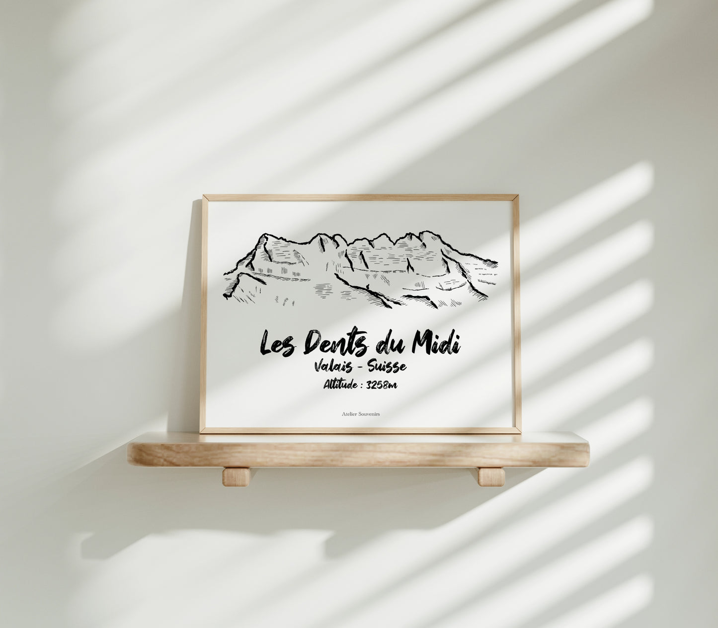 Affiche Les Dents du Midi - Atelier Souvenirs