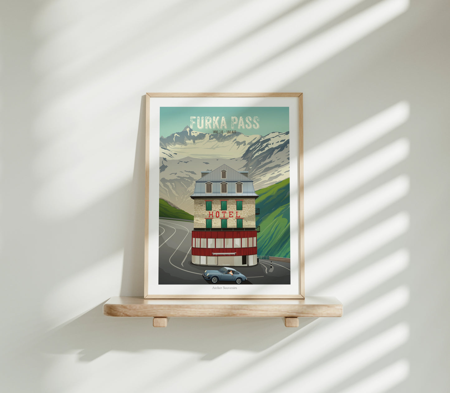 Affiche Valais - Furkapass - Atelier Souvenirs