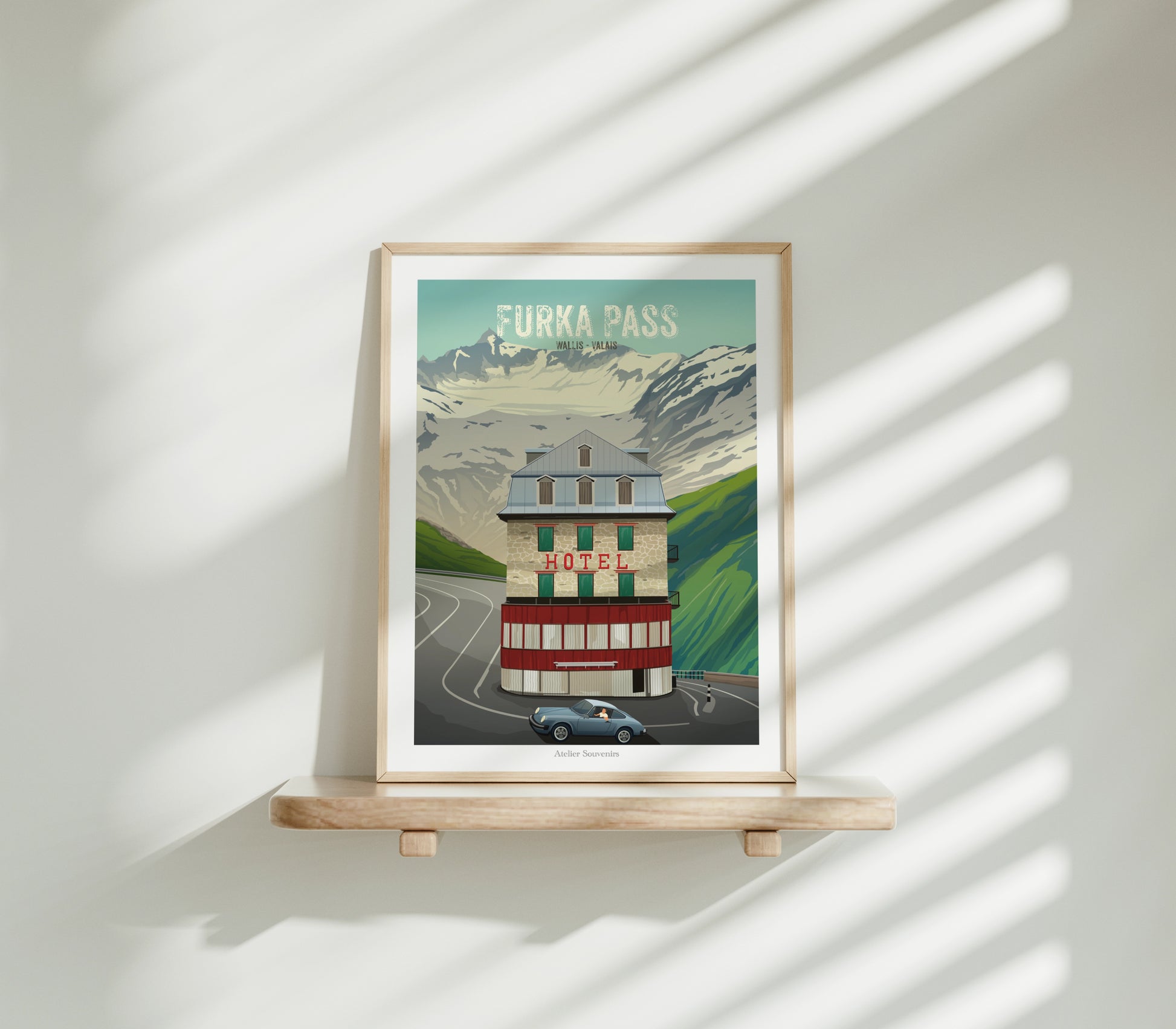 Affiche Valais - Furkapass - Atelier Souvenirs