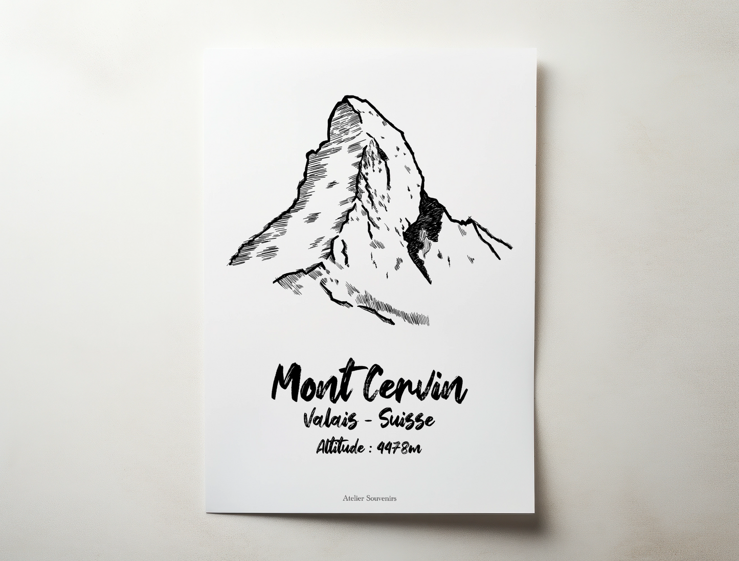 Affiche Mont Cervin - Atelier Souvenirs