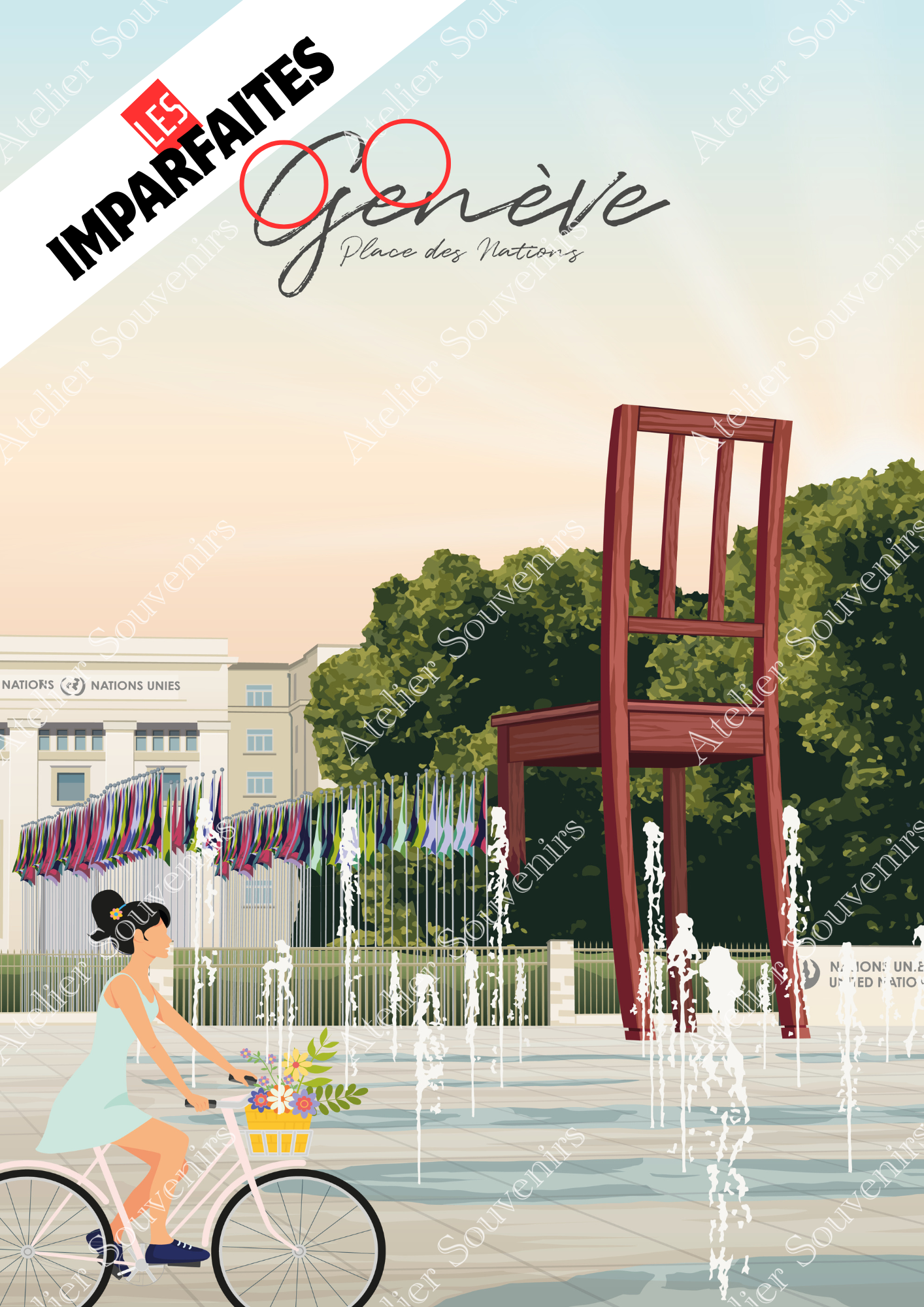 The Imperfects - 30x40cm Geneva - Place des Nations