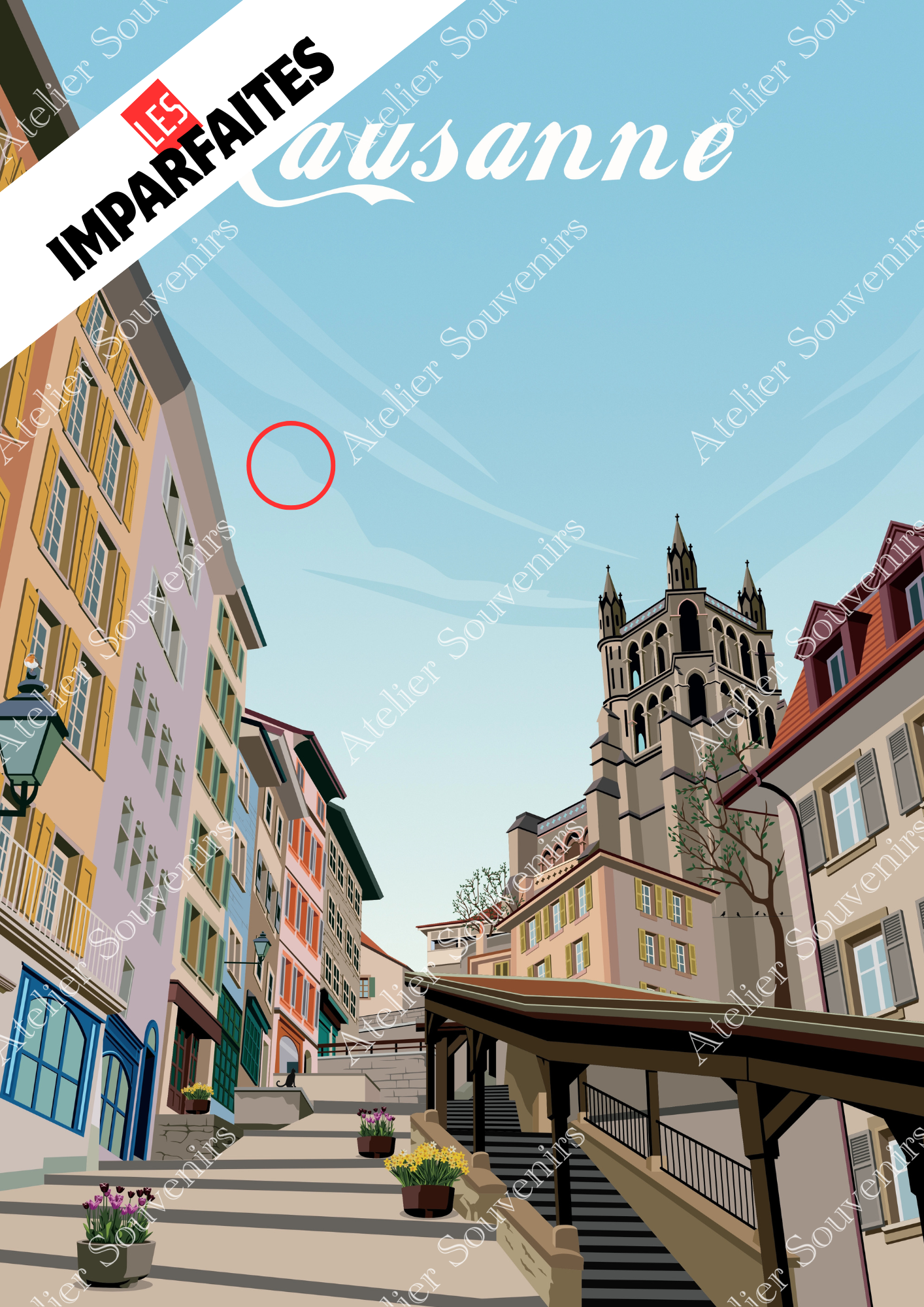 Die Unvollkommenen – 30x40cm Lausanne – Altstadt