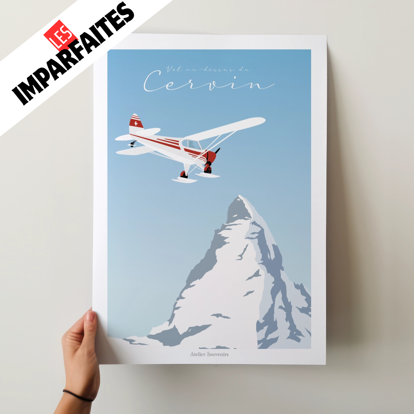 Les Imparfaites - 30x40cm Zermatt - Vol au-dessus du Cervin