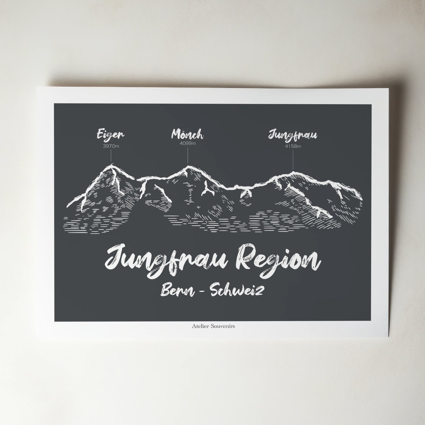 Affiche Jungfrau Region – Trio majestueux